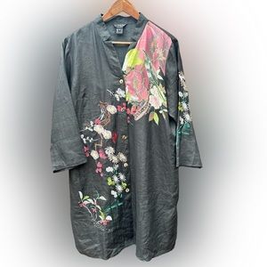 Citron Gray Floral Tunic